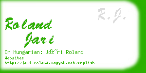 roland jari business card